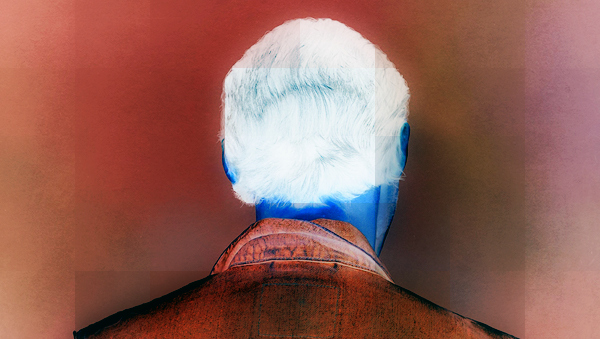 una fotografia de espaldas de un tipo cualquiera con cazadora vaquera